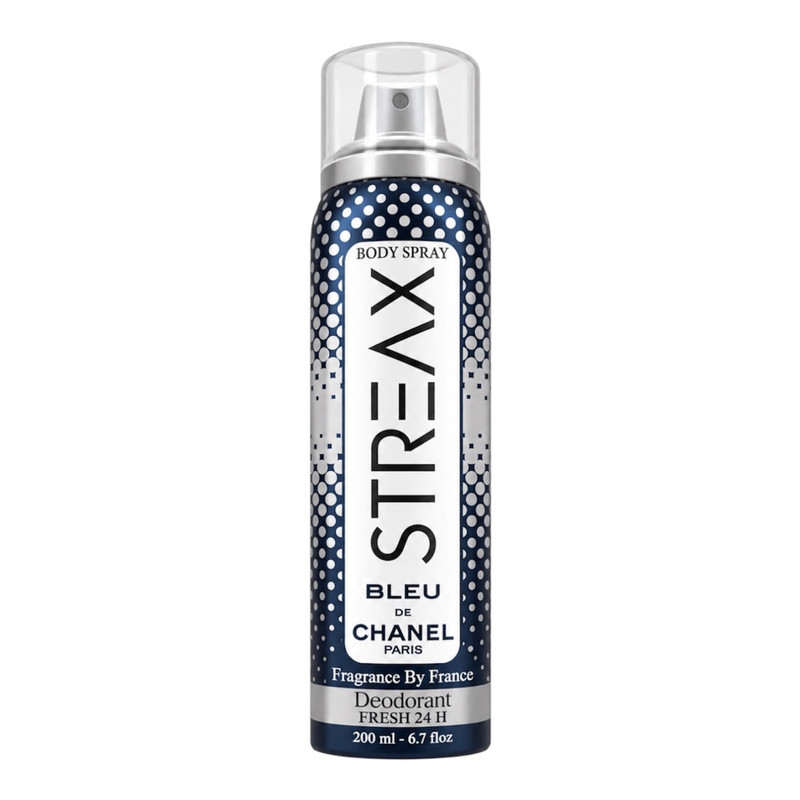 اسپری دئودورانت مردانه استریکس مدل BLEU de CHANEL Paris حجم 200 میلی‌لیتر