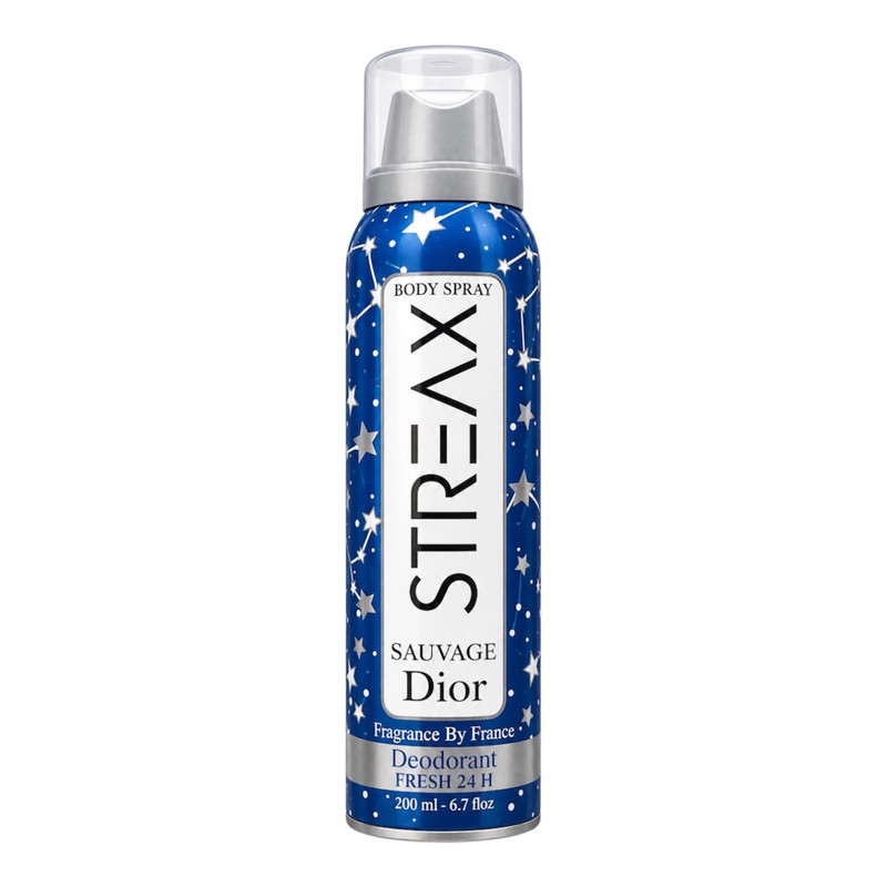 اسپری دئودورانت مردانه استریکس مدل SAUVAGE DIOR حجم 200 میلی‌لیتر